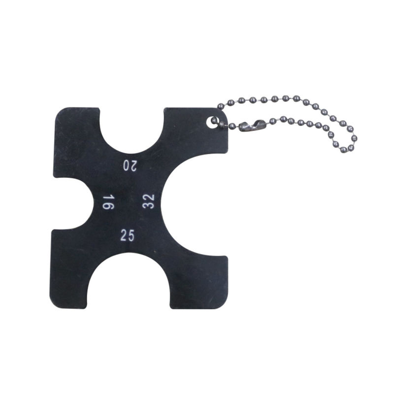 DL-1232-24 4 en 1 calibrador de tubería herramienta de calibre negro medir el diámetro de las tuberías
